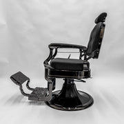 ATLAS 2.0 Black Chrome Vintage Style Barber Chair
