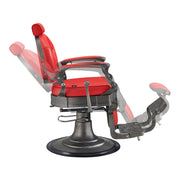 Kaiser Retro Style Vintage Barber Chair Red DIR