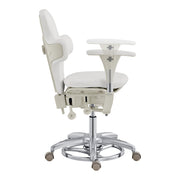 Hazel Ergonomic Microscope Chair - Fully Adjustable White DIR