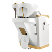 Bella V Gold Reclining Massage Backwash White DIR