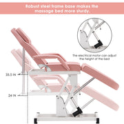 Barber Electric Massage Bed with One Motor for Height, Beauty Tattoo Chair, Salon Facial Adjustable Bed 0100