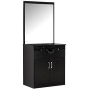 Modern Shampoo Station with Storage Cabinet, Spa Backwash Shampoo  Equipment with Mirror 3130