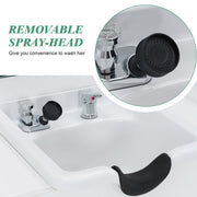 Modern Shampoo Station with Storage Cabinet, Spa Backwash Shampoo  Equipment with Mirror 3130