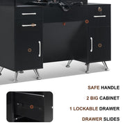 BarberPub Backwash Shampoo Bowl Cabinet, Barber Wall Mount Station with Mirror 3141