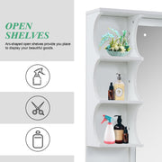 BarberPub Backwash Shampoo Bowl Cabinet, Barber Wall Mount Station with Mirror 3141