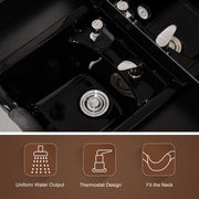 BarberPub Barber Wall Mount Station with Shampoo Bowl High-end Styling Furniture Set 3145