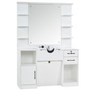 BarberPub Barber Wall Mount Station with Shampoo Bowl High-end Styling Furniture Set 3145