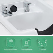 BarberPub Barber Wall Mount Station with Shampoo Bowl High-end Styling Furniture Set 3145