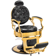 BarberPub Metal Vintage Barber Chair1, Reclining Barbershop Chair with Headrest 3849