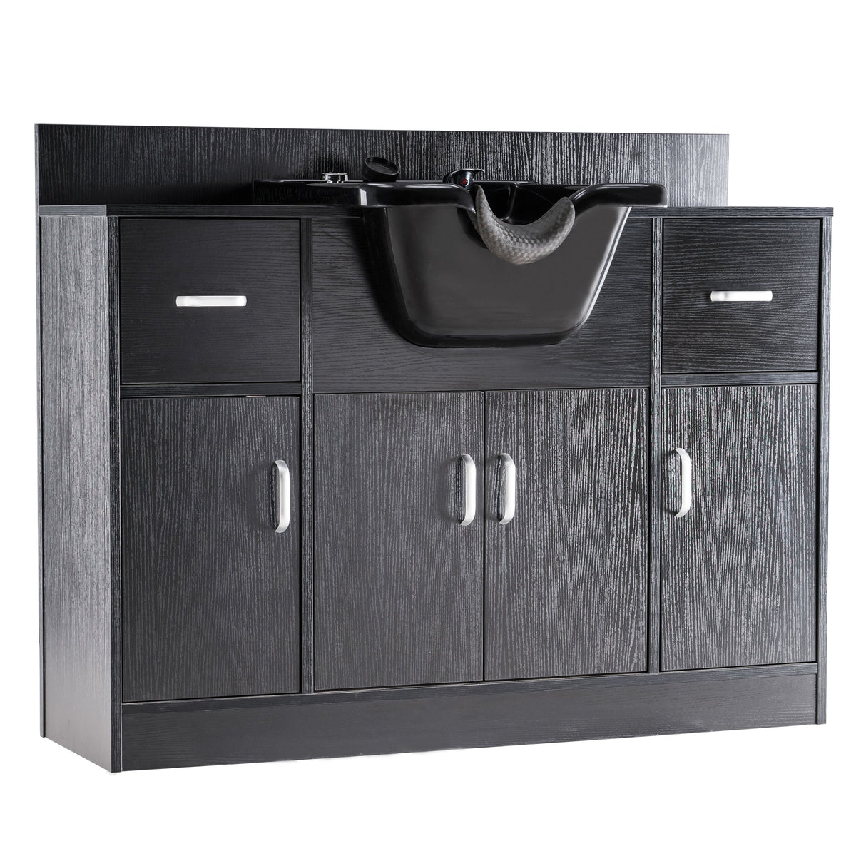 Barber Shampoo Storage Station for Hair Stylist, Salon Beauty Equipment with Backwash Sink 7139
