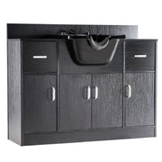 Barber Shampoo Storage Station for Hair Stylist, Salon Beauty Equipment with Backwash Sink 7139