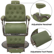 BarberPub All Purpose Barber Chair, Vintage Reclining Hydraulic Hair Salon Chair 9218