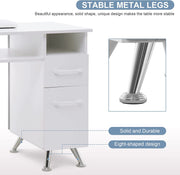 BarberPub Acetone Resistant Manicure Table Nail Equipment for Storage 2671