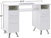 BarberPub Acetone Resistant Manicure Table Nail Equipment for Storage 2671