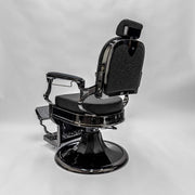 ATLAS 2.0 Black Chrome Vintage Style Barber Chair