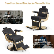 Barber Chair 8334 & Anti-Fatigue Mat 0085 Set - Hydraulic Reclining Barber Chair with Ergonomic Comfort Mat, Ideal for Barbers & Stylist
