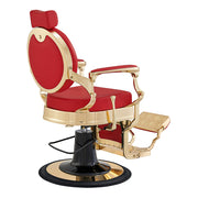 Princeton Gold Barber Chair - Red DIR