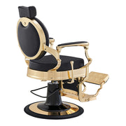 Princeton Gold Barber Chair - Black DIR