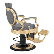 Princeton Gold Barber Chair - Gray DIR