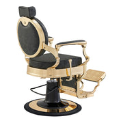 Princeton Gold Barber Chair - Vintage Black DIR