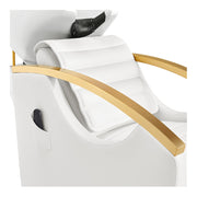 Bella V Gold Reclining Massage Backwash White DIR