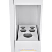 Adonis Single LED Lighted Styling Station White DIR