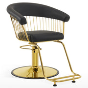 BarberPub Salon Chair 8677 & Backwash Shampoo Chair 8670 Set – Hydraulic Salon Chair with Ceramic Shampoo Bowl