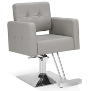BarberPub Salon Chair 9468 & Backwash Shampoo Chair 9309 Set – Brown Hydraulic Barber Styling Chair with Ceramic Hair Wash Bowl