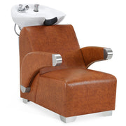 BarberPub Ceramic Bowl Backwash Shampoo Chair, Hair Washing Salon Station 9102