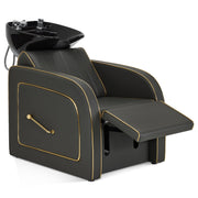 Backwash Shampoo Chair with Adjustable Porcelain Bowl Sink Unit for Spa Salon 9175