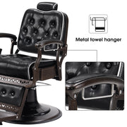 BarberPub All Purpose Barber Chair, Vintage Reclining Hydraulic Hair Salon Chair 9218