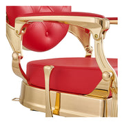 Princeton Gold Barber Chair - Red DIR