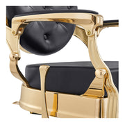 Princeton Gold Barber Chair - Black DIR