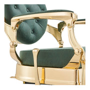 Princeton Gold Barber Chair - Vintage Green DIR