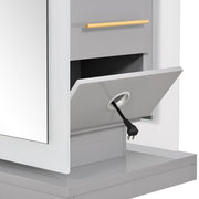 Magic Double LED Lighted Styling Station Silver Gray DIR