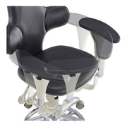 Hazel Ergonomic Microscope Chair - Fully Adjustable Black DIR