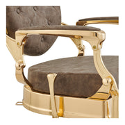 Princeton Gold Barber Chair - Vintage Brown DIR