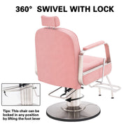 BarberPub Barber Chair for Hair Stylist, All Purpose Reclining Salon Styling Chair 8548