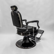 ATLAS 2.0 Black Chrome Vintage Style Barber Chair