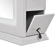 Adonis Single LED Lighted Styling Station Silver Gray DIR