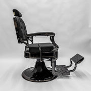 ATLAS 2.0 Black Chrome Vintage Style Barber Chair