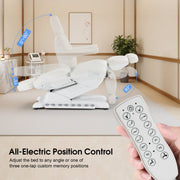 4-Motor Electric Facial Spa Bed with Hand & Foot Control, PU Leather Esthetician Adjustable Massage Table, 440 lbs Capacity 2119