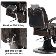 BarberPub All Purpose Barber Chair, Vintage Reclining Hydraulic Hair Salon Chair 9218