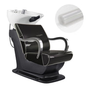 Beckman Shampoo Backwash Unit with Adjustable Seat Black DIR