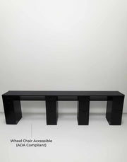 Triple Manicure Table w/ NO MOUNTED TOP - Edge Line Belava