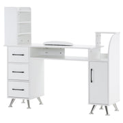 BarberPub Manicure Table with Wrist Cushion Makeup Dressing Station Beauty Nail Desk 2636
