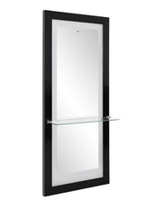 Luna LED Lighted Hair Salon Station and Wall Mirror Black DIR