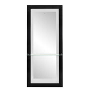 Luna LED Lighted Hair Salon Station and Wall Mirror Black DIR