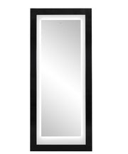Luna LED Lighted Hair Salon Station and Wall Mirror Black DIR