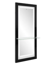Luna LED Lighted Hair Salon Station and Wall Mirror Black DIR